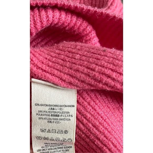 Free People Softly Structured Colorblock Turtleneck Oversized Sweater XS - Picture 4 of 4